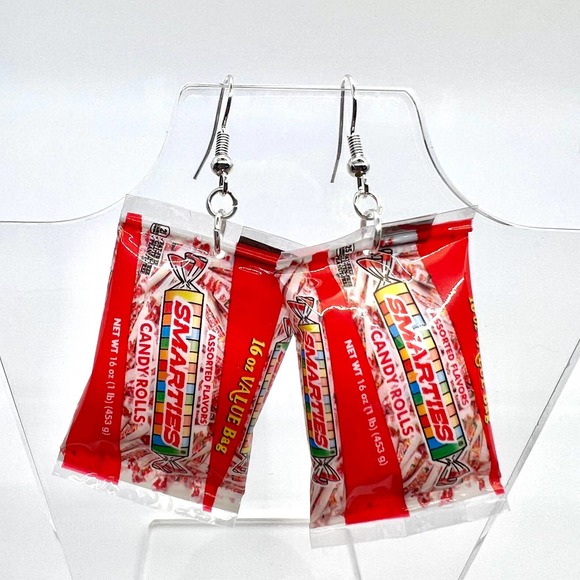 Smarties Earrings - Valentines Candy Earrings - Mini Brands Earrings - Picture 1 of 9